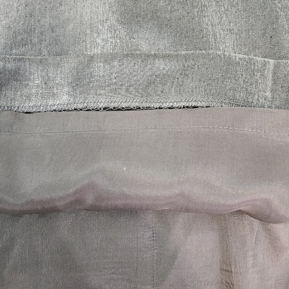 Adrianna Papell Metallic Silver Short Cocktail Sheath Dress Size 6P Women's W16 - Picture 7 of 9